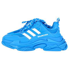 Balenciaga x Adidas Triple S Sneakers in Blue Polyester (Mirror)