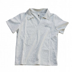 Alo Yoga Wide-Leg Sweatpant & V-Neck Polo Crop Top Set (Heather Grey)