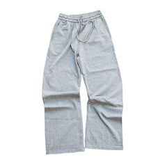 Alo Yoga Wide-Leg Sweatpant & V-Neck Polo Crop Top Set (Heather Grey)