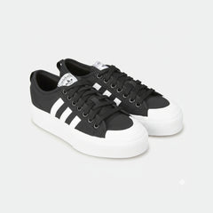 Adidas Women's Nizza Platform Shoe - Black/White (Mirror)