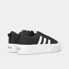 Adidas Women's Nizza Platform Shoe - Black/White (Mirror)