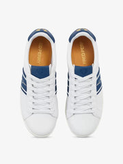 Fred Perry Men Striped Leather Sneakers -WHT (Mirror)