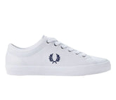 Fred Perry Baseline Leather Trainers-WHT (Mirror)