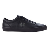 Fred Perry Baseline Leather Trainers-Black (Mirror)