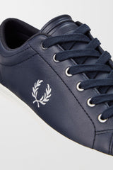 Fred Perry Baseline Leather B7311 Trainer - Navy (Mirror)