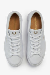 Fred Perry Men Leather Sneakers - White/Gold (Mirror)