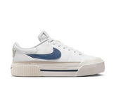 Nike White Court Legacy Lift Platform Trainers - White/Navy (Mirror)