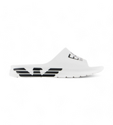 EA7 Emporio Armani Crusher Distance slides with oversized logo - White
