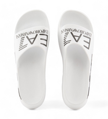 EA7 Emporio Armani Crusher Distance slides with oversized logo - White