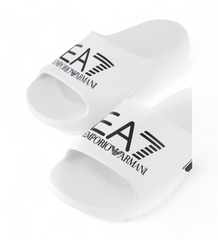 EA7 Emporio Armani Crusher Distance slides with oversized logo - White