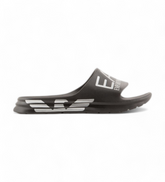 EA7 Emporio Armani Crusher Distance slides with oversized logo - Black