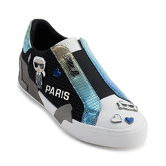 KARL LAGERFELD PARIS Mavise Slip-On Sneakers Women - BLKWHT