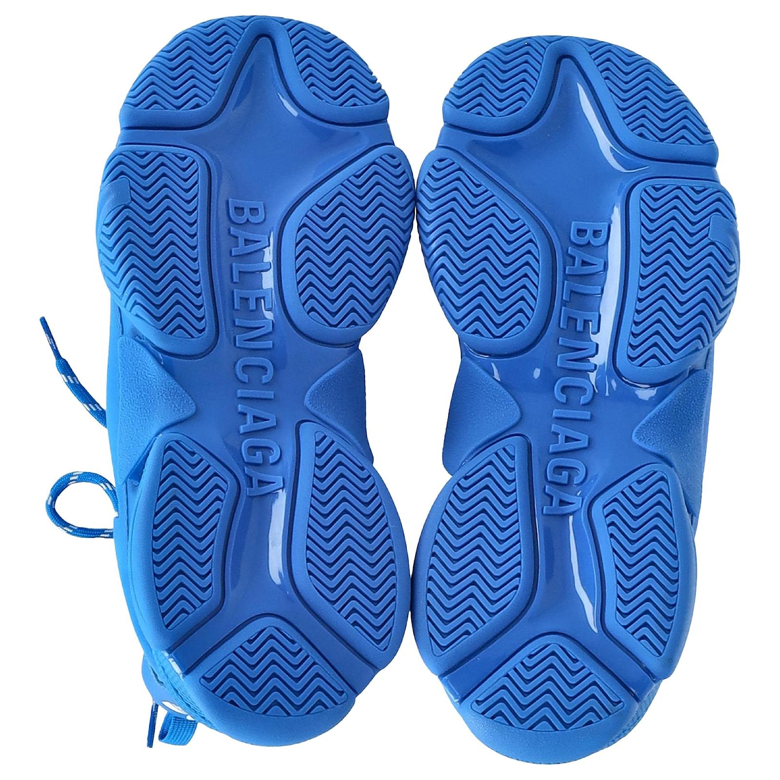 Balenciaga x Adidas Triple S Sneakers in Blue Polyester (Mirror)