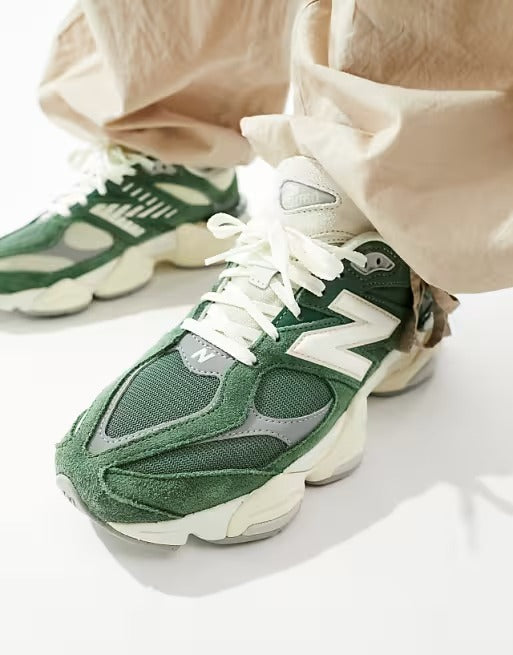 New Balance 9060 sneakers in green with white detail
