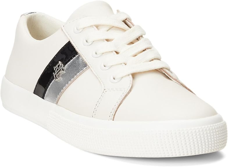Ralph Lauren Janson II Nappa Leather Trainer Women - Beige