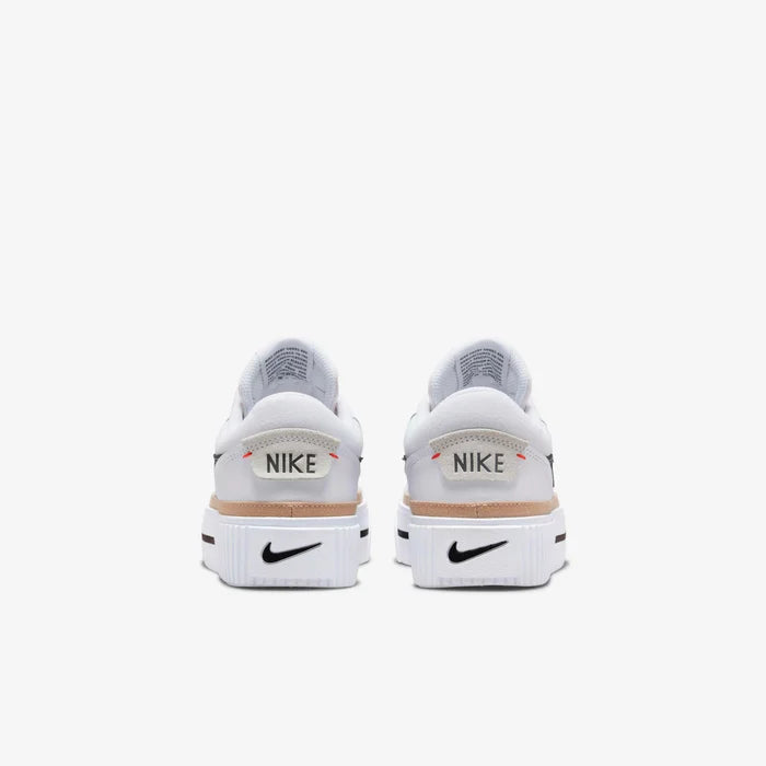 Nike White Court Legacy Lift Platform Trainers - White/Black (Mirror)