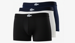 Lacoste Men's Cotton Stretch Trunks – 1 Pack of 3