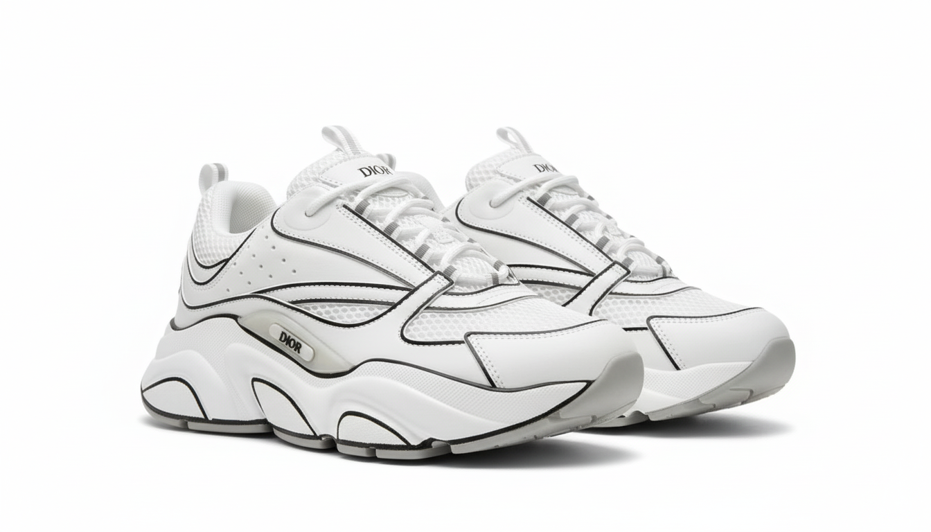 Dior Men's Sneakers - White (Mirror)