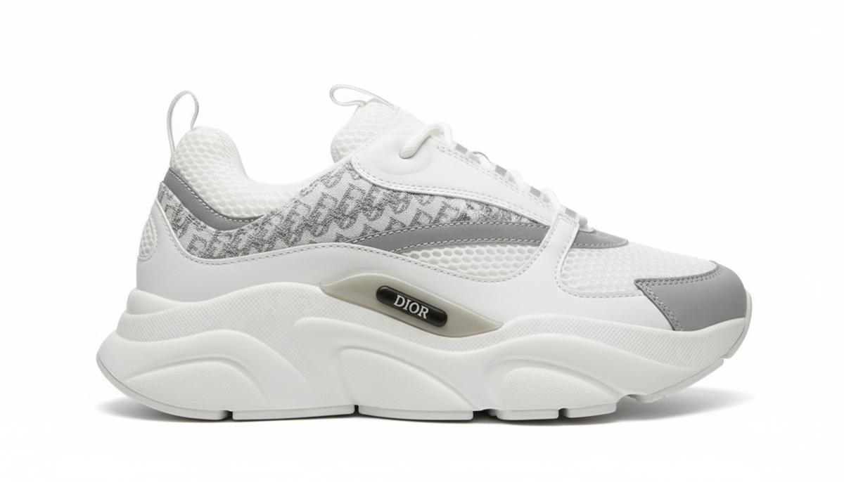 Dior Men's Sneakers - White/Grey (Mirror)