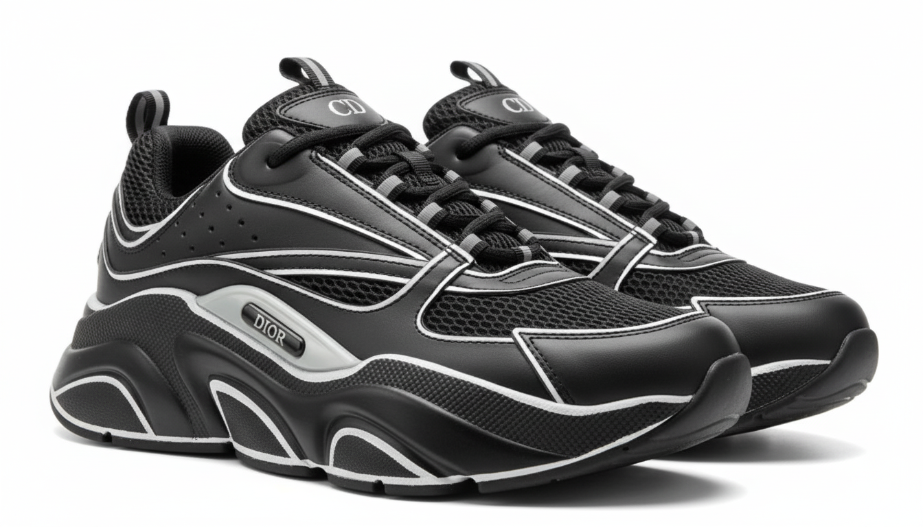 Dior Men's Sneakers - Black/Grey (Mirror)