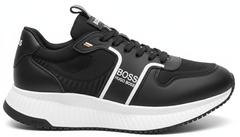 BOSS - Men's  Retro-Runner Sneakers - Black (Mirror)