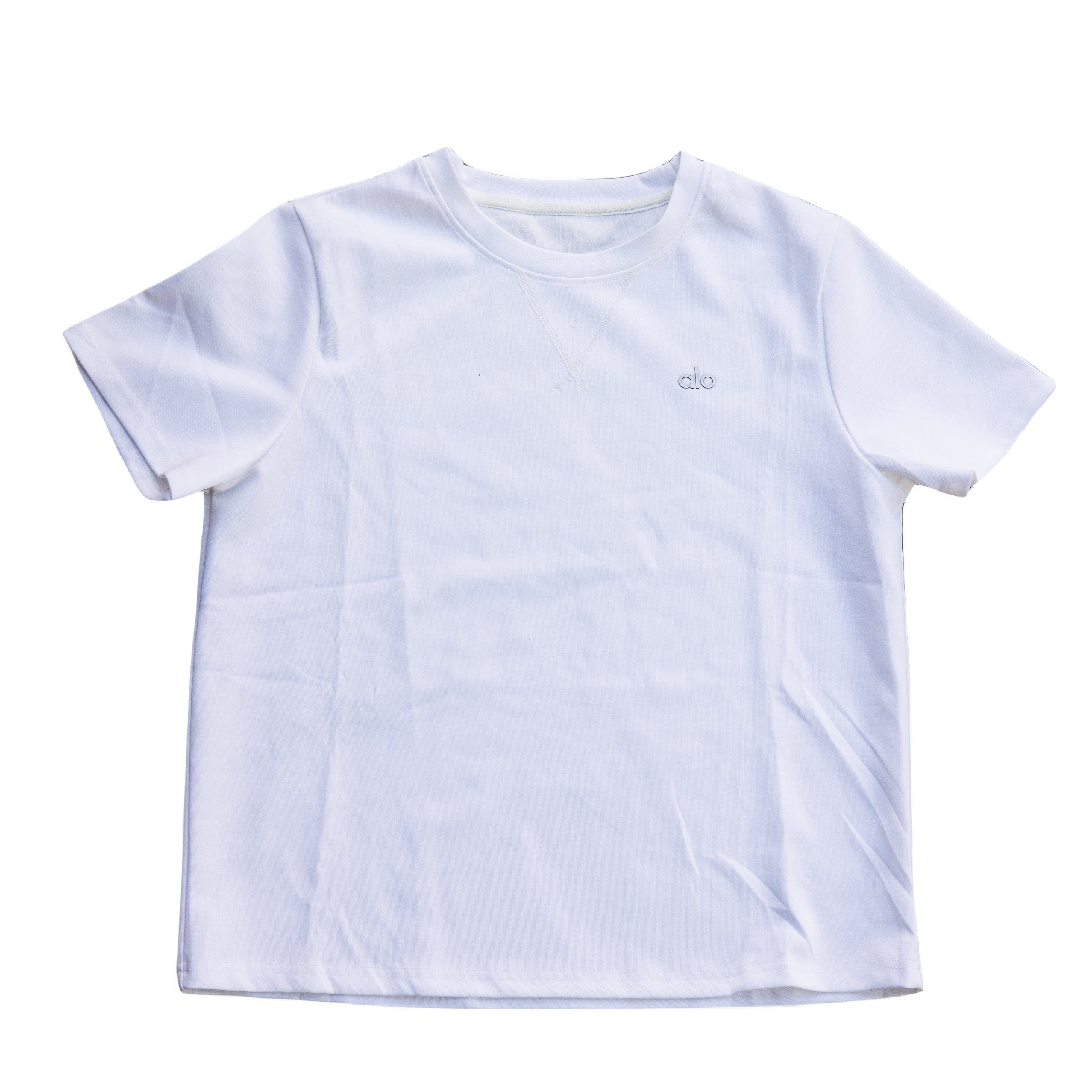 Alo Yoga Essential Short & Crew Neck Tee Set - Crisp White