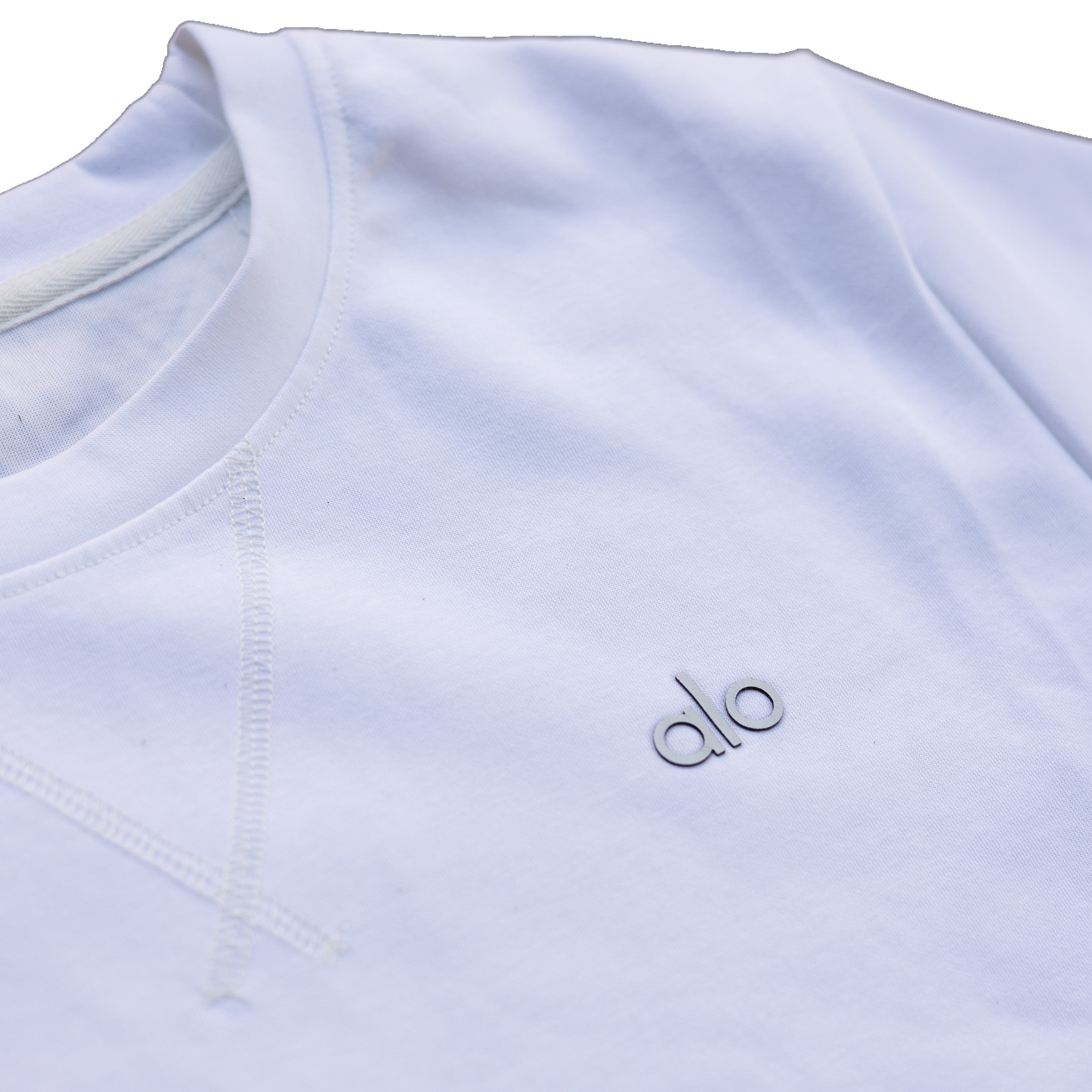 Alo Yoga Essential Short & Crew Neck Tee Set - Crisp White