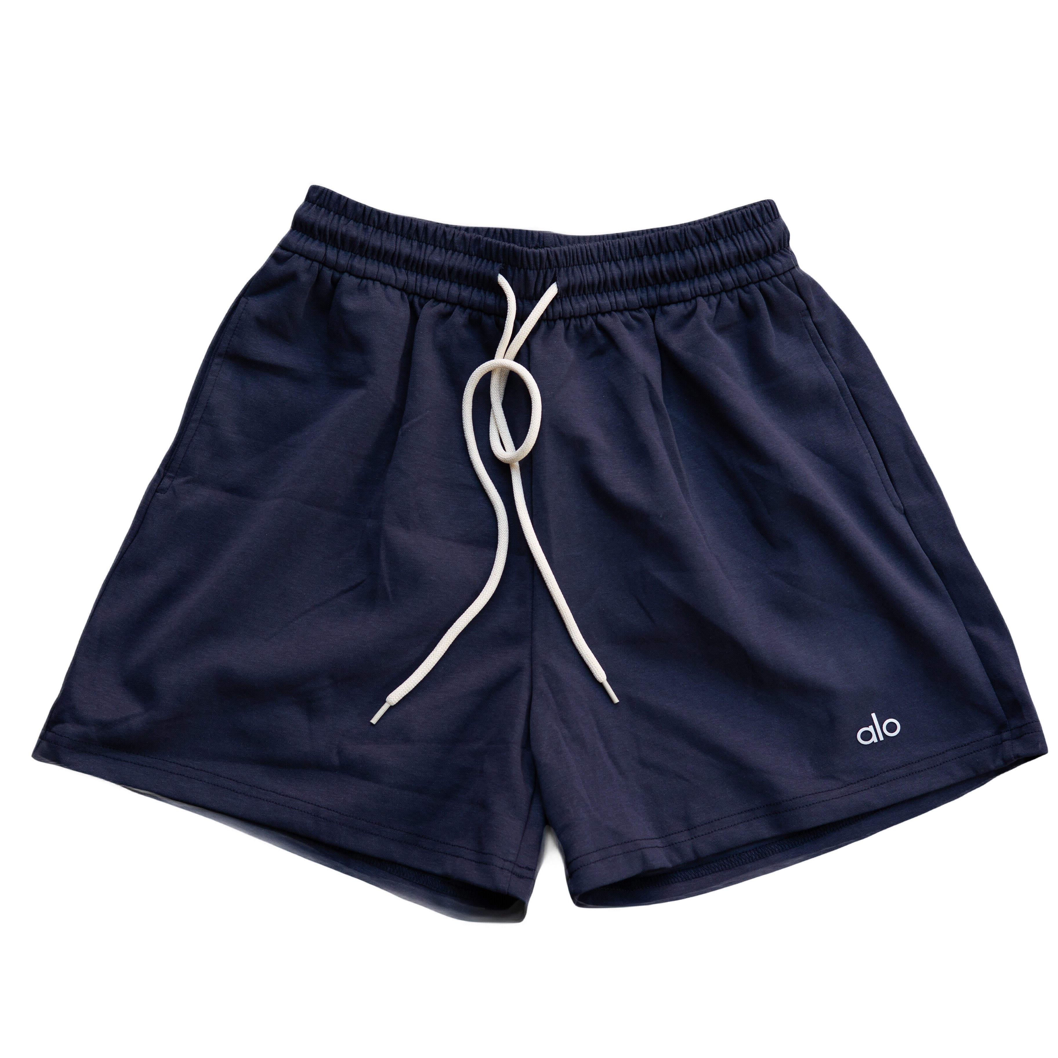 Alo Yoga Essential Short & Crew Neck Tee Set - Navy Blue