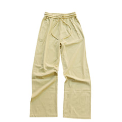 Alo Yoga Wide-Leg Sweatpant & V-Neck Polo Crop Top Set (Butter Yellow)