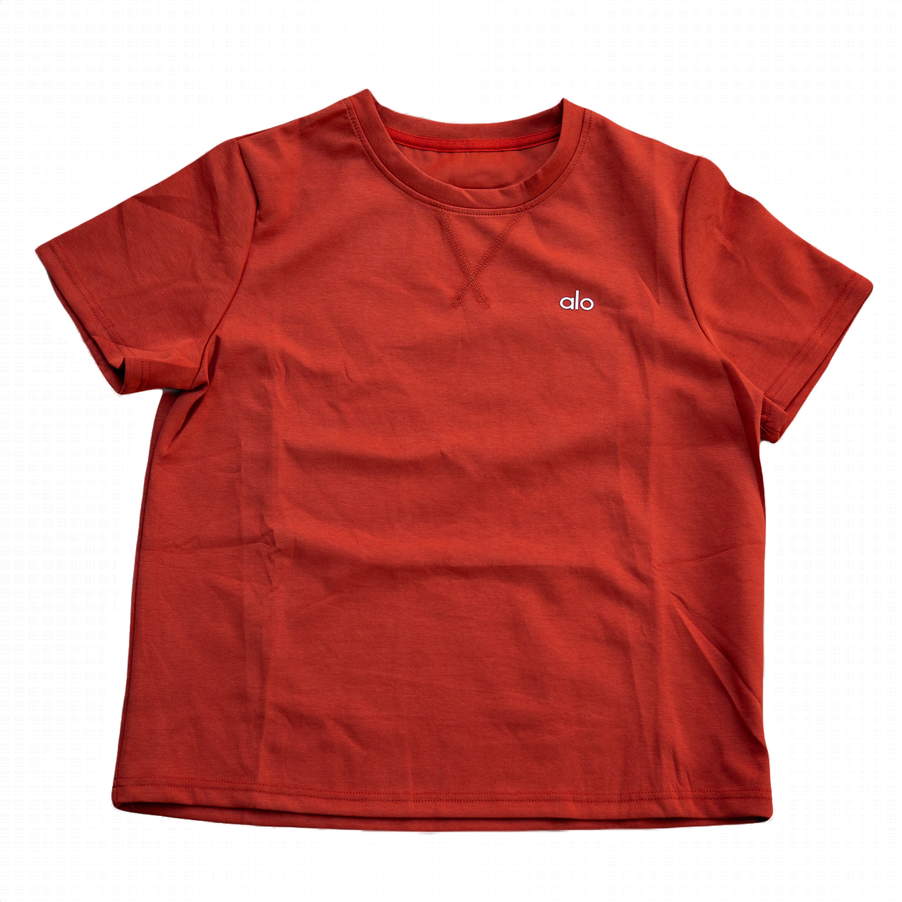 Alo Yoga Essential Short & Crew Neck Tee Set - Burnt Orange