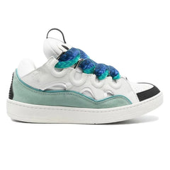 Lanvin Curb Sneaker – White/Mint Green (Mirror)