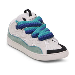 Lanvin Curb Sneaker – White/Mint Green (Mirror)