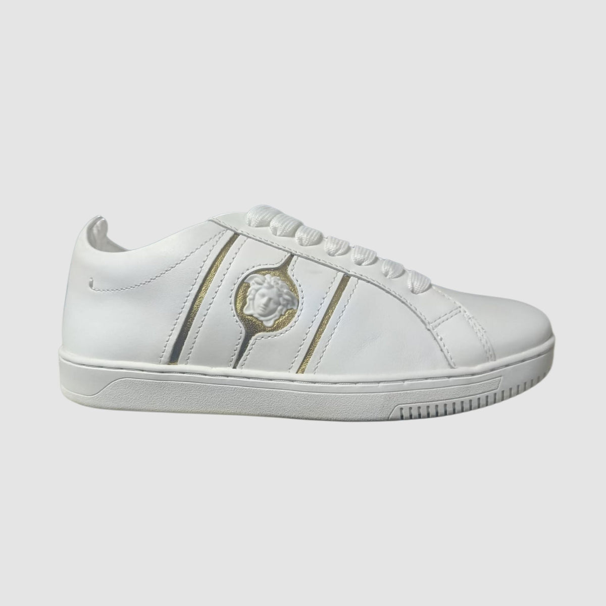 VERSACE Medusa Head Sneakers - WHTGLD