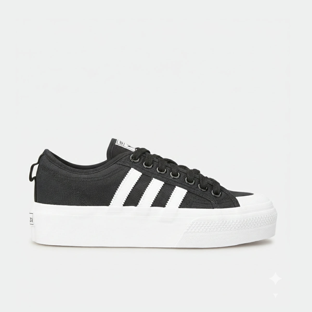 Adidas Women's Nizza Platform Shoe - Black/White (Mirror)