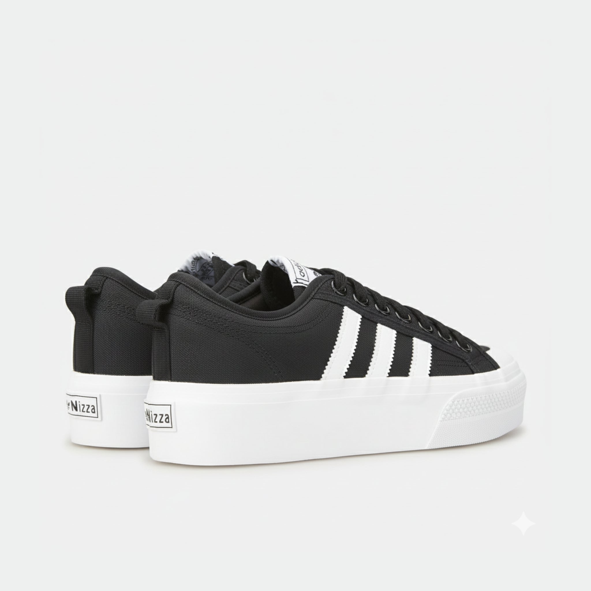 Adidas Women's Nizza Platform Shoe - Black/White (Mirror)
