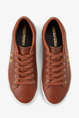 Fred Perry Baseline Leather Trainer - Brown (Mirror)