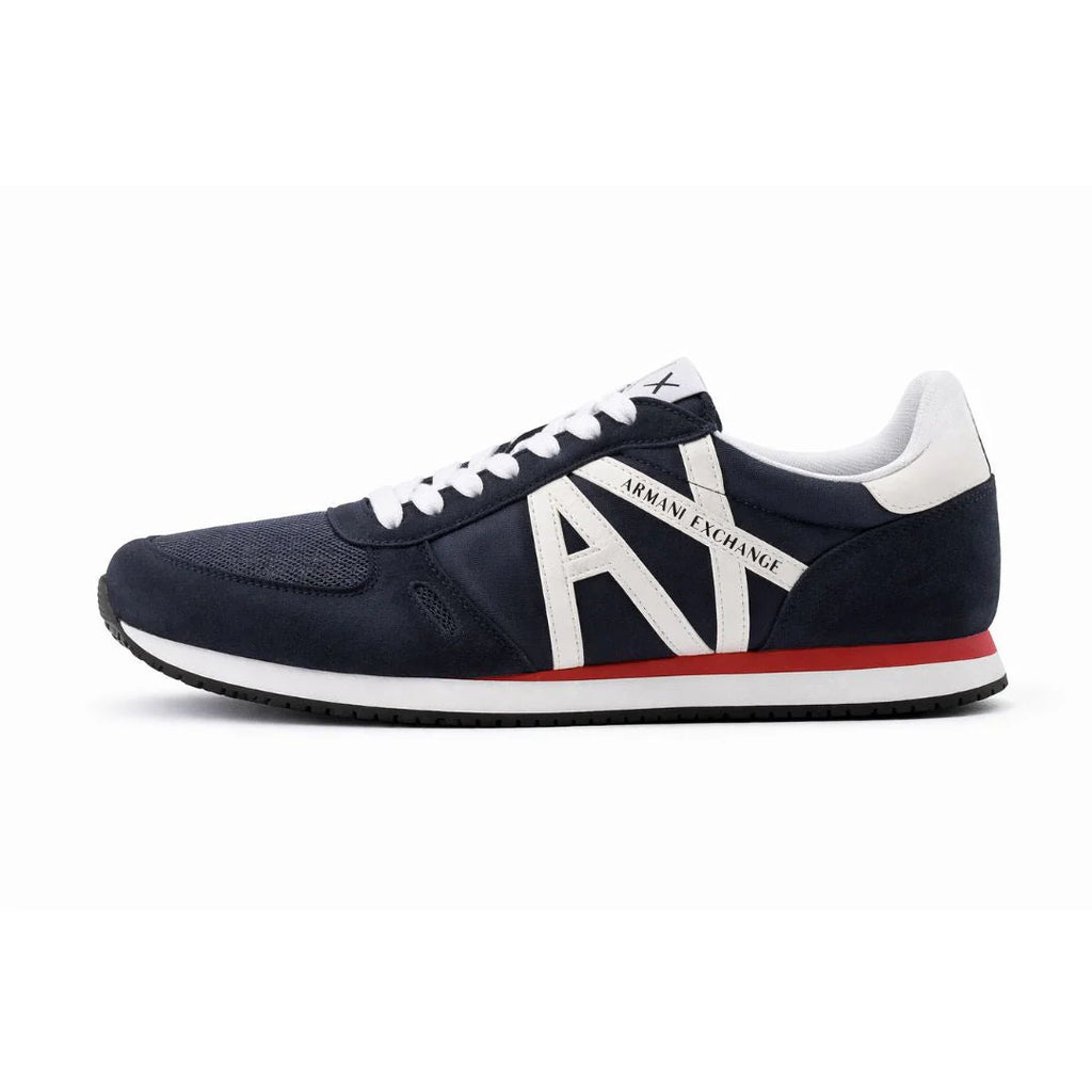 ARMANI EXCHANGE Logo Lace-Up XUX017 Sneakers - NVYRED