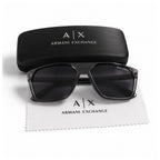 Armani Exchange Rectangula Frame Sunglasses Unisex - BLK