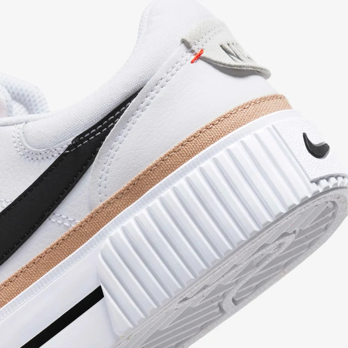 Nike White Court Legacy Lift Platform Trainers - White/Black (Mirror)