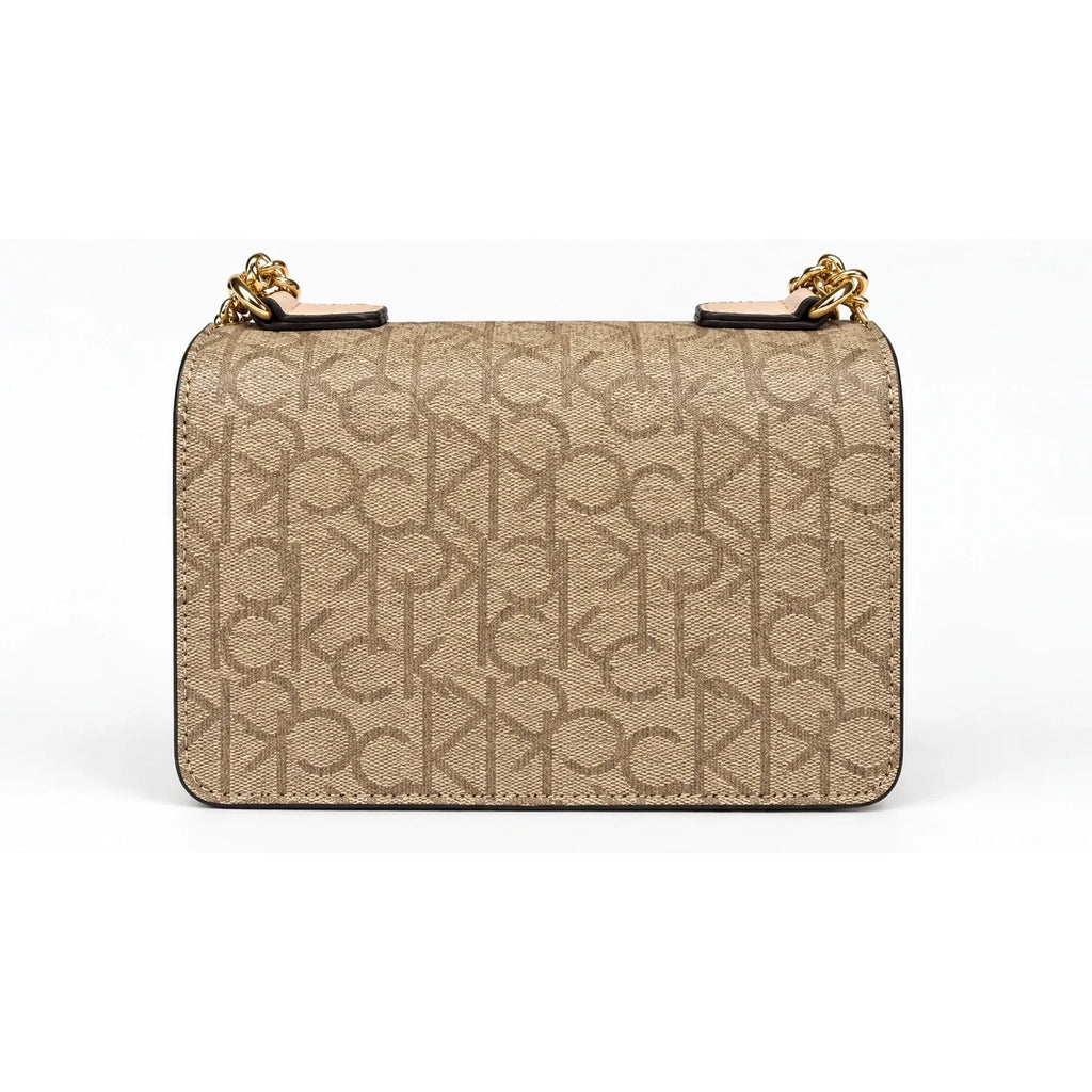 Calvin Klein Monogram Shoulder Bag Beige
