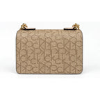 Calvin Klein Monogram Shoulder Bag Beige