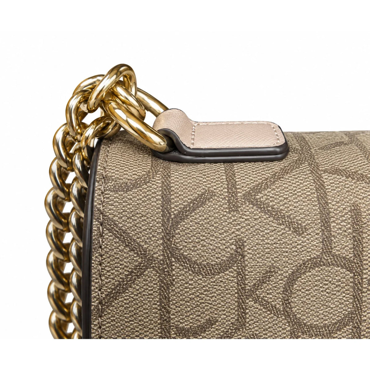 Calvin Klein Monogram Shoulder Bag Beige detail