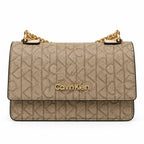 Calvin Klein Monogram Shoulder Bag Beige back
