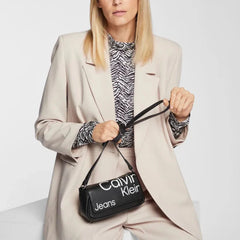 Calvin Klein Jeans Handbag Sleek Flap Conv Sb20 Aop K60K610062-BLK