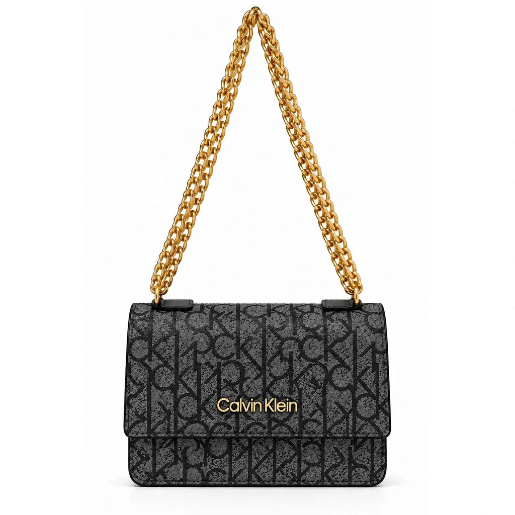 Calvin Klein Monogram Shoulder Bag Black