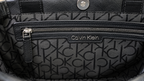 Calvin Klein black monogram tote bag detail