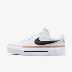 Nike White Court Legacy Lift Platform Trainers - White/Black (Mirror)