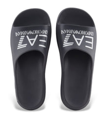 EA7 Emporio Armani Crusher Distance slides with oversized logo - Navy