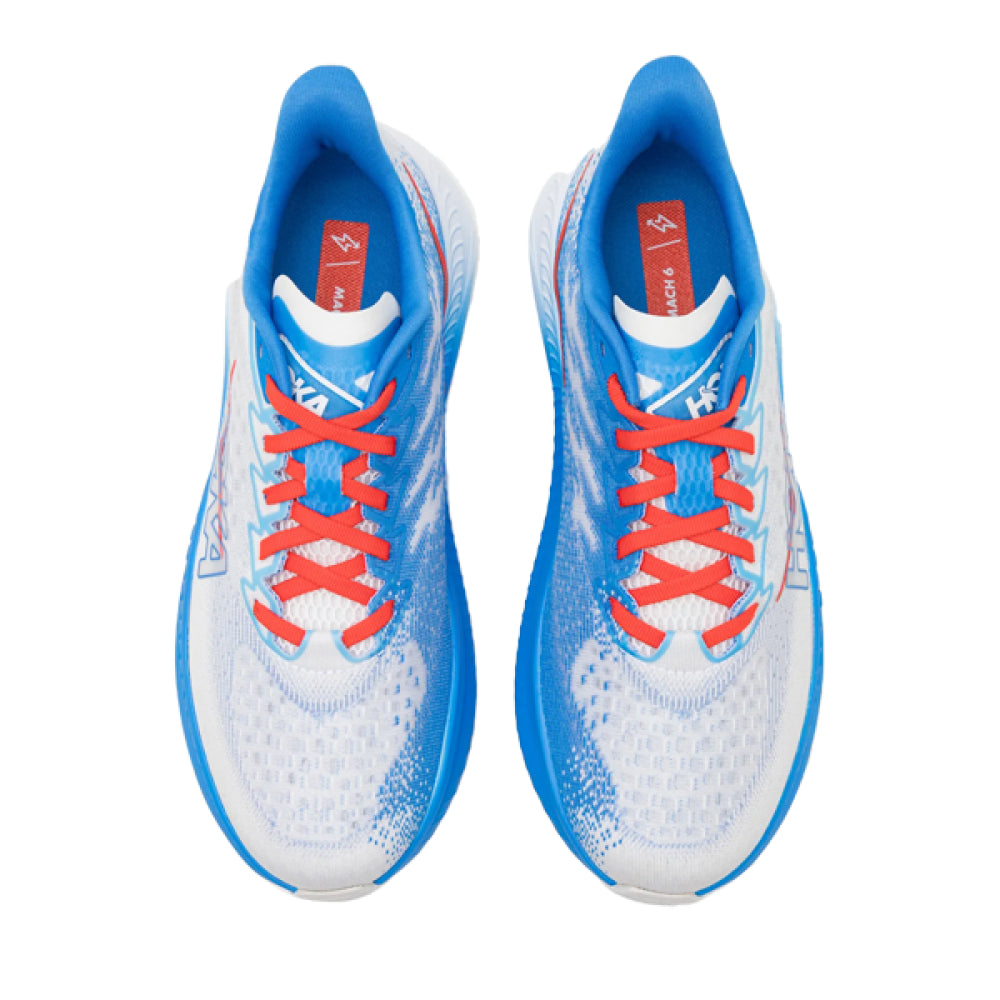 Hoka Mach Running Shoe - White/Blue (Mirror)