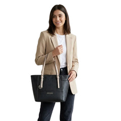 GUESS Delaney Medium Classic Tote Handbag Women - BLK